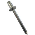 Stanley Engineered Fastening Blind Rivet, Dome Head, 0.125 in Dia., 0.39 in L, Aluminum Body, 1000 PK AD44ABS